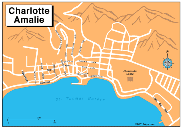 charlotte amalie map
