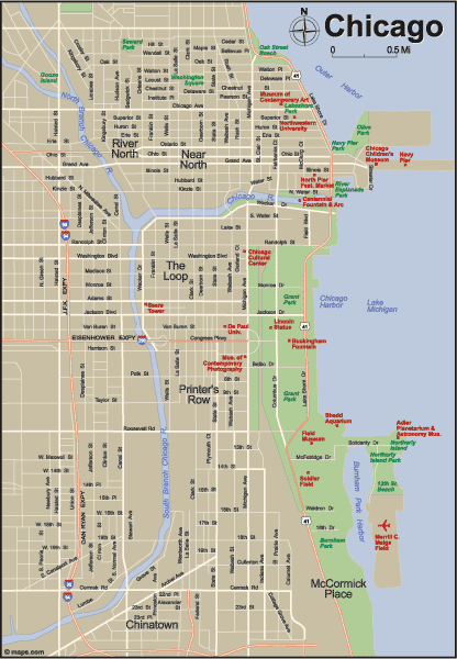 Chicago Map Downtown Pdf