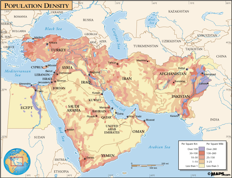 Maps of Middle East