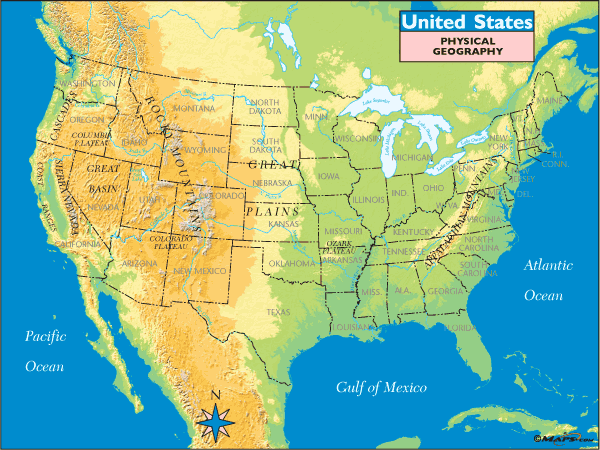 Us Geography Map Cyndiimenna